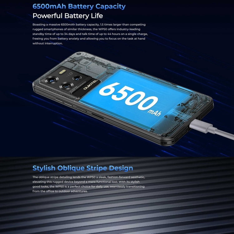 Oukitel WP50 5G Rugged Phone, 4GB+256GB, 6.6 inch Android 14.0 MediaTek Dimensity 6100+ Octa-core 3.0GHz, NFC, OTG, Network: 5G Oukitel WP50 5G Rugged Phone, 4GB+256GB, 6.6 inch Android 14.0 MediaTek Dimensity 6100+ Octa-core 3.0GHz, NFC, OTG, Network: 5G